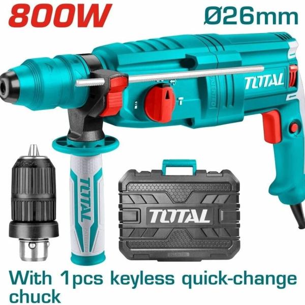 Električno rotacijsko kladivo 800W , SDS Plus/4000bpm/14mm/2,5J (TH308268)