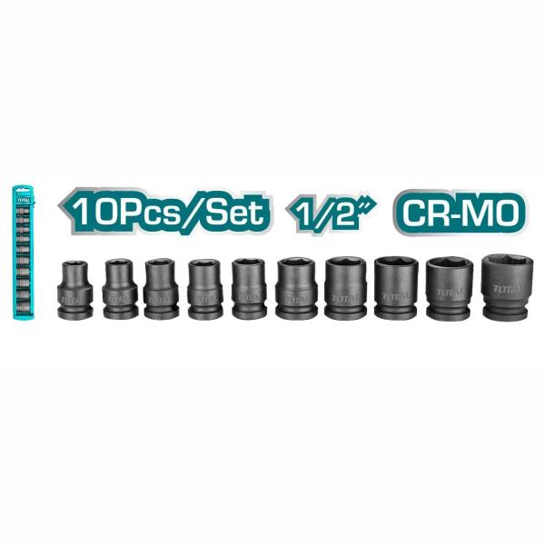 10-delni set 1/2 nastavkov za udarni ključ 2101 / INDUSTRIAL (THISTD12101)