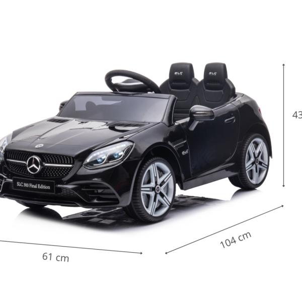 Milly Mally Mercedes-Benz SLC črno vozilo na baterijski pogon