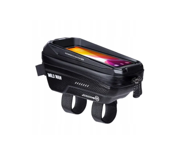 Kolesarska torba WILDMAN Traveling Bag for Bike Frame with Zipper 1,2 L (4″–7″) – črna