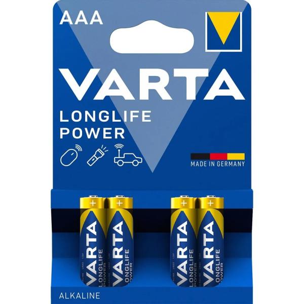 VARTA alkalna baterija R3 (AAA) Longlife Power 4 kos