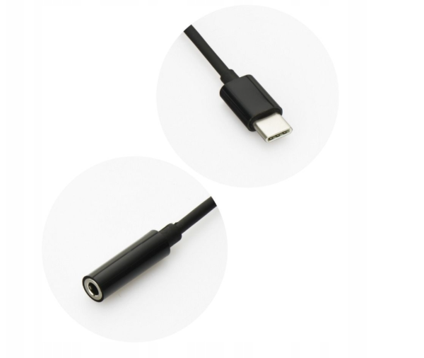 Adapter AUX USB-C → 3,5 mm Jack – črn