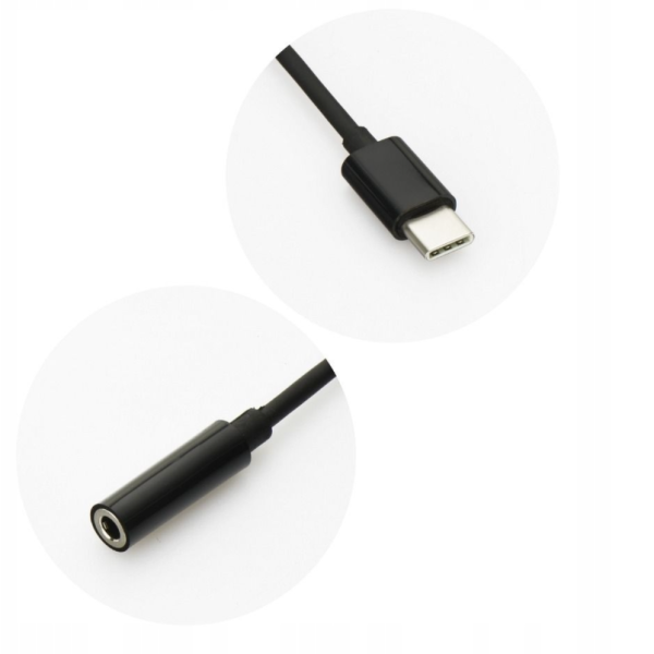 Adapter AUX USB-C → 3,5 mm Jack – črn
