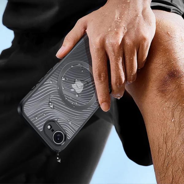 DUX DUCIS AIMO MAG ovitek za iPhone 16e / iPhone SE 4 (2025) / iPhone 17e – črn, kompatibilen z MagSafe