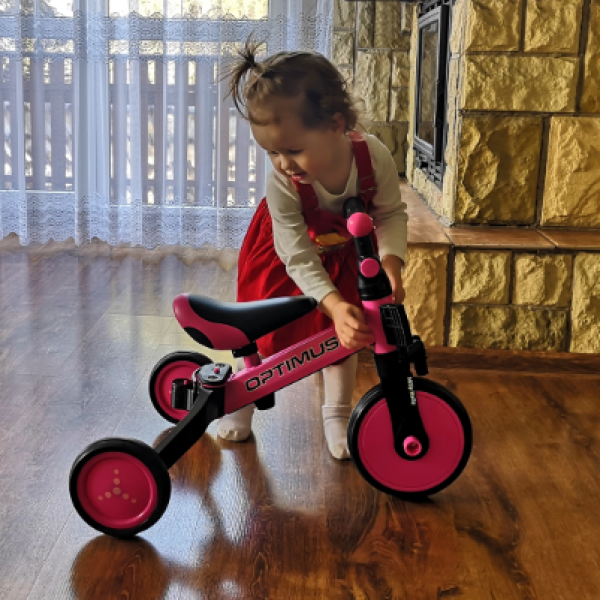 Otroško kolo 3v1 Optimus Grey (Siva)