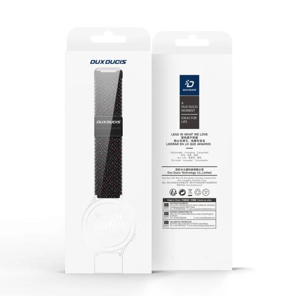 Pleten pašček DUX DUCIS MIXTURE PRO za Samsung Galaxy Watch 47 mm – črn
