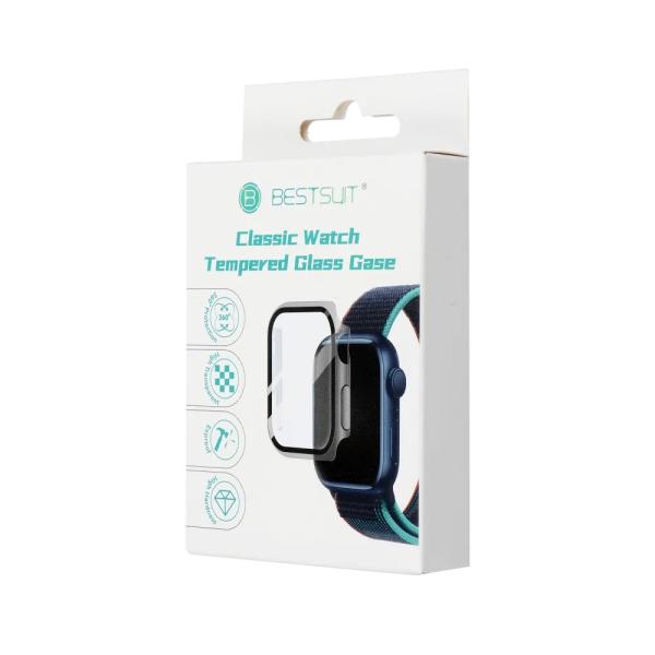 Zaščitni ovitek s kaljenim steklom Bestsuit Flexible za Apple Watch 10 / 11 (46 mm) – transparenten