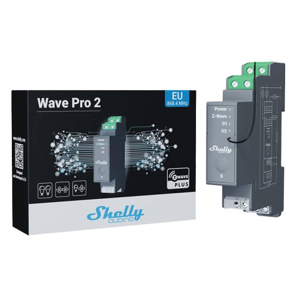 2-kanalni rele za DIN-profil Shelly Qubino Pro 2 Z-Wave