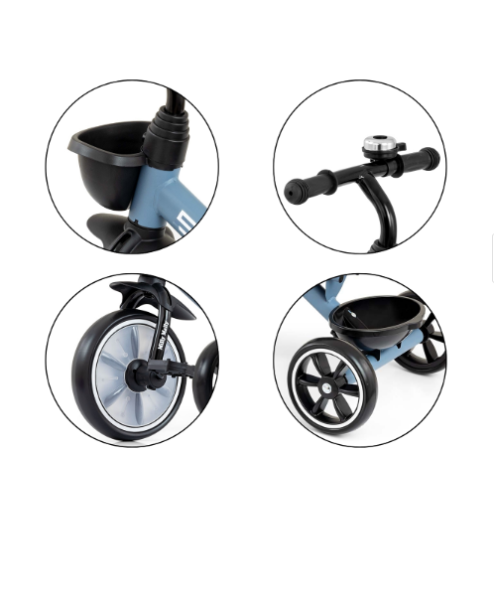 Tricikel Bobby Denim za otroke - Modra barva