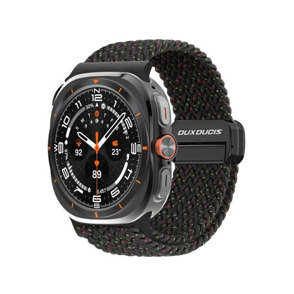 Pleten pašček DUX DUCIS MIXTURE PRO za Samsung Galaxy Watch 47 mm – črn