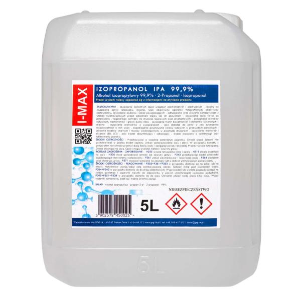Izopropilni alkohol Izopropanol IPA I-MAX 99,9% 5L