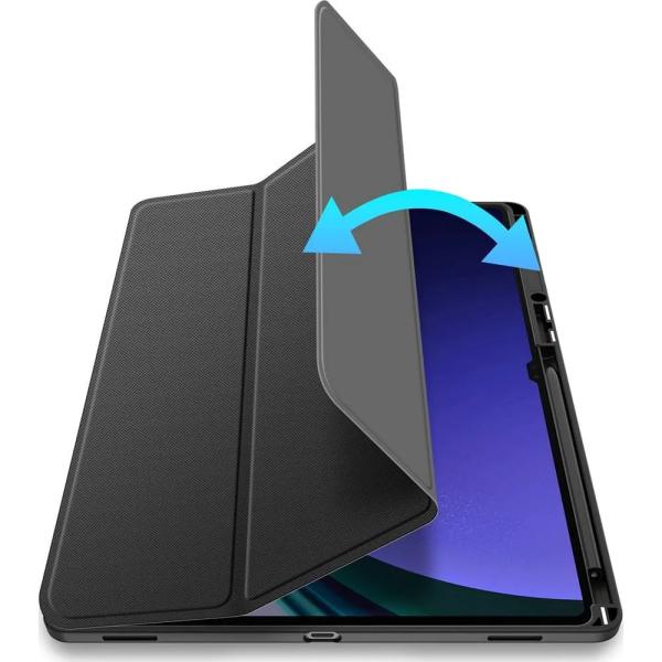 Ovitek DUX DUCIS TOBY s prostorom za pisalo za Samsung Galaxy Tab S10 Ultra / Samsung Galaxy Tab S9 Ultra / Samsung Galaxy Tab S8 Ultra – črn