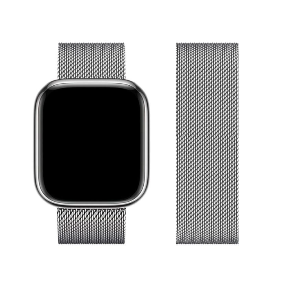 Pašček Forcell F-Design FA03 za Apple Watch 38 / 40 / 41 mm – srebrn