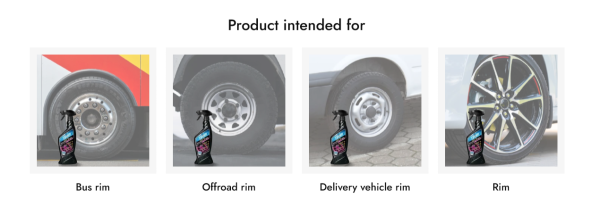 TENZI Colorful Wheel Neon Pink – Čistilo za platišča – 0,6 L