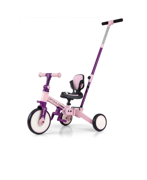 Otroško kolo 5v1 Optimus Max Pink - roza barva