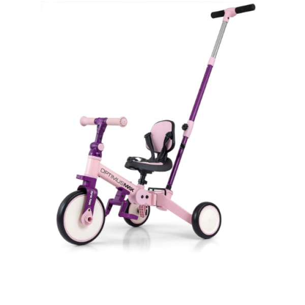 Otroško kolo 5v1 Optimus Max Pink - roza barva