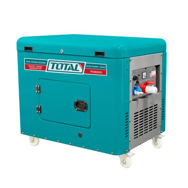 3-fazni tihi dizelski generator 8kW, 25L/9KM/9ur/3000rpm (TP280003)