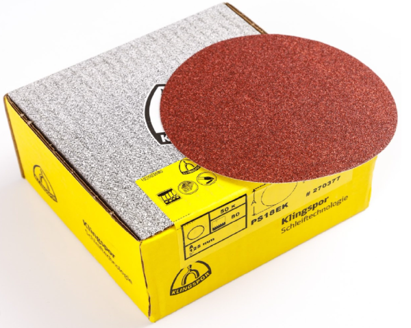 Abrazivni brusni diski brez odprtin 125 mm – granulacija P100, set 50 kosov