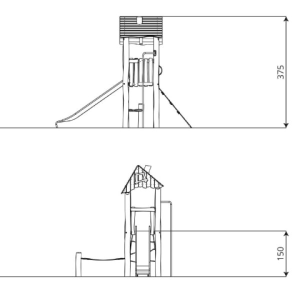 Lesena igralna struktura ROBINIA RB1211