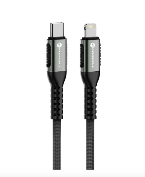 ForCell USB-C → Lightning kabel – 3 m, črn