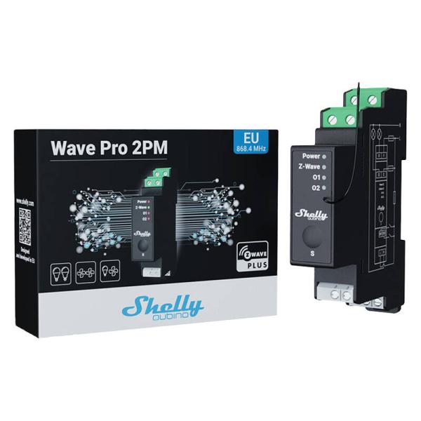 2-kanalni rele za DIN-profil z merjenjem energije Shelly Qubino Pro 2PM Z-Wave