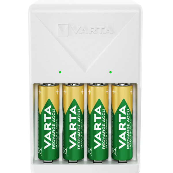 Varta Plug Charger + 4x AA 2100 mAh – polnilni komplet