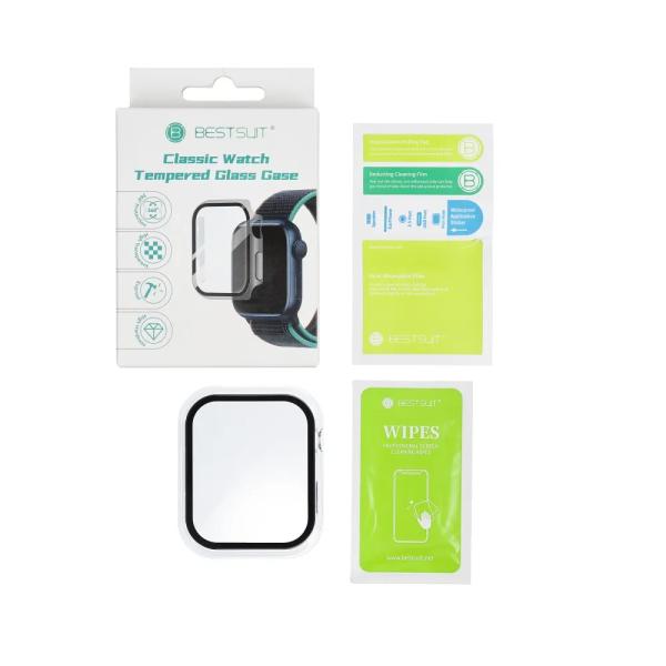 Zaščitni ovitek s kaljenim steklom Bestsuit Flexible za Apple Watch 10 / 11 (46 mm) – transparenten