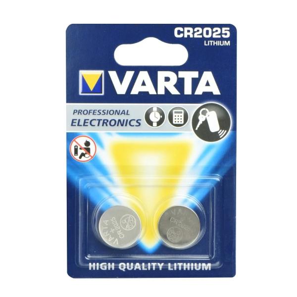 VARTA CR2025 3V litijeva baterija, 2 kosa