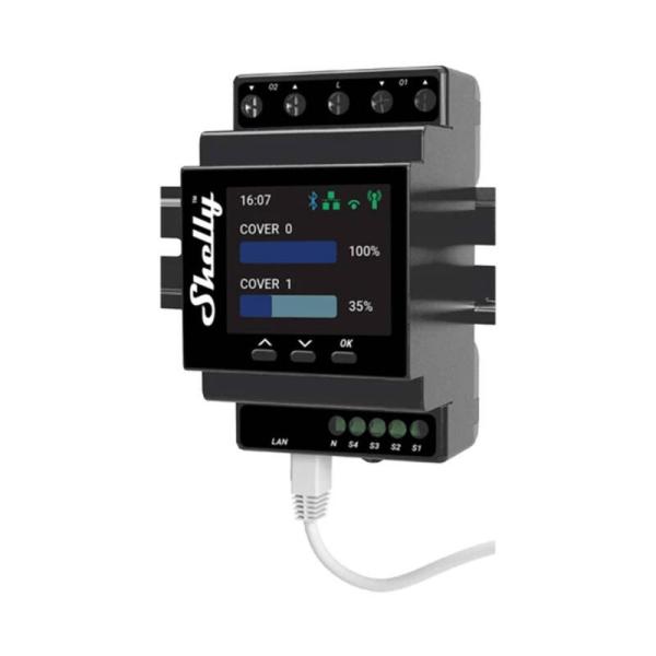 Dvojni krmilnik za DIN-tir z merjenjem moči Shelly Pro Dual Cover PM WIFI