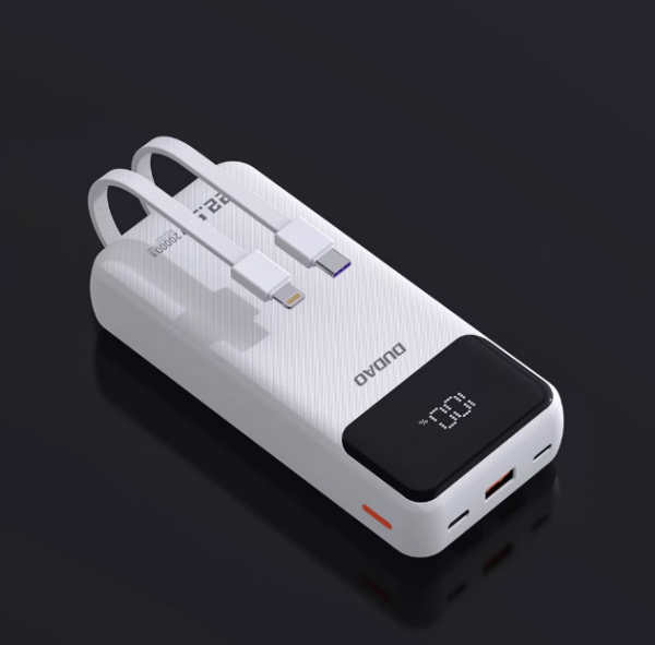 Powerbank Dudao K15Pro Built‑in Cables 20000 mAh PD 22.5 W – bel