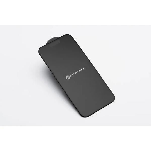 Kaljeno zaščitno steklo Forcell Matt Glass za iPhone 13 Pro Max / 14 Plus (črni)
