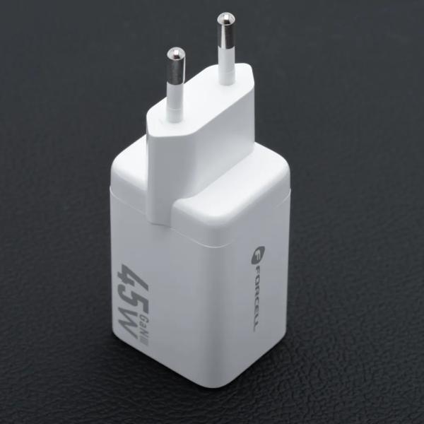 Forcell F-Energy Mini GaN III 45W 2 × USB-C PD + QC4.0 – bel (VT-36B)
