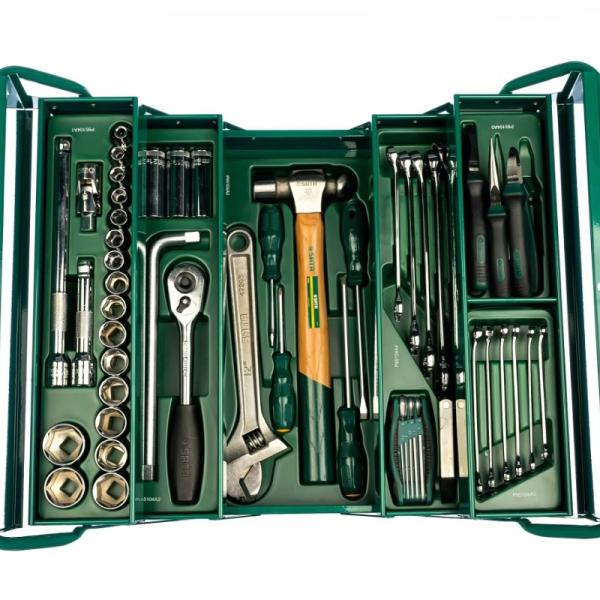 SATA kovinski kovček z orodjem 70-delni