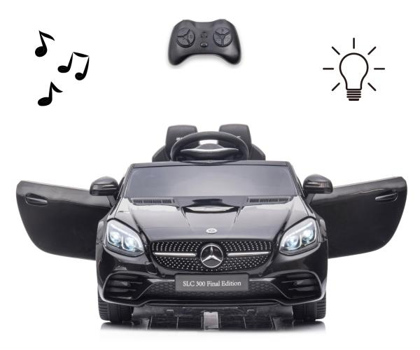 Milly Mally Mercedes-Benz SLC črno vozilo na baterijski pogon