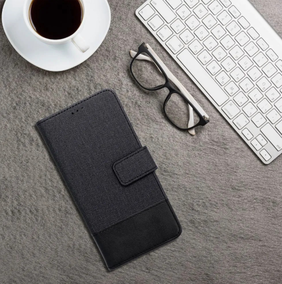 Ovitek GOMMA Book za Samsung A25 5G – črn