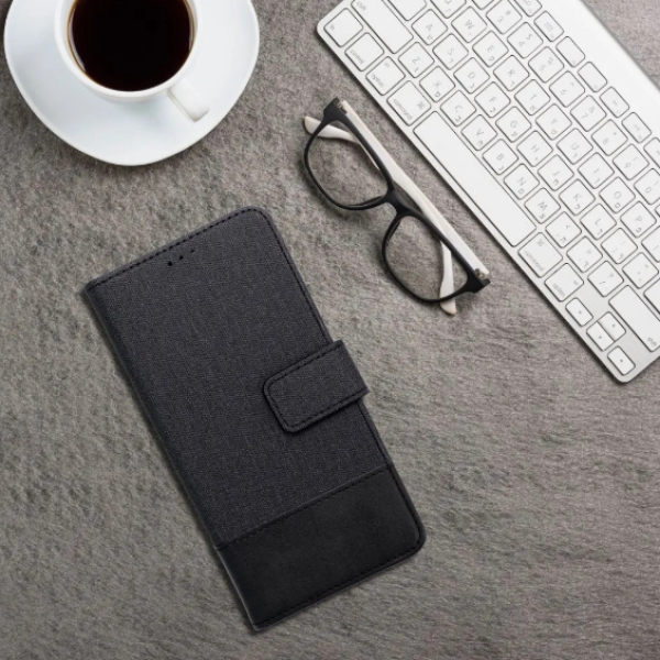 Ovitek GOMMA Book za Samsung A25 5G – črn