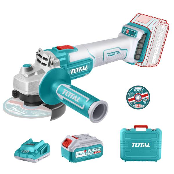 Akumulatorski kotni brusilnik 8500rpm/P20S INDUSTRIAL (SET Baterija 1x4Ah, Polnilec, Kovček) (TAGLI2011587)
