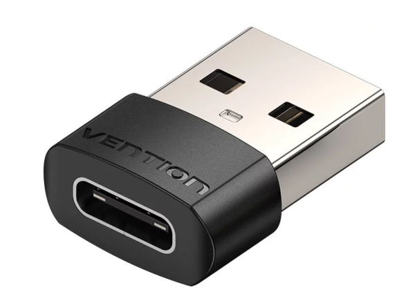 Adapter Vention USB 2.0 Male → USB‑C Female (model CDWB0) – črn