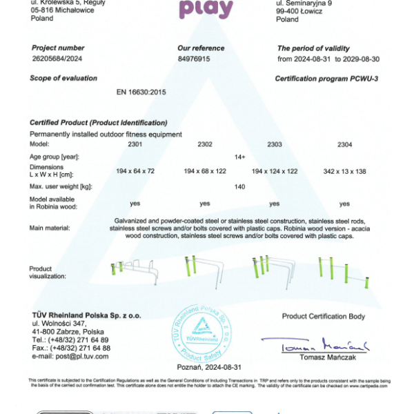 Zunanja fitnes naprava WORKOUT 2306