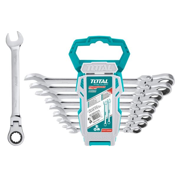8-delni set ključev 586, 8/10/12/13/14/15/17/19/1,1kg/ INDUSTRIAL (THT102RK586)