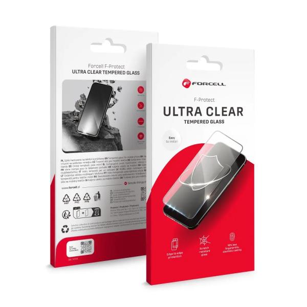 Kaljeno zaščitno steklo Forcell Ultra Clear Glass za Samsung A15 4G / A15 5G / M15 (črni)