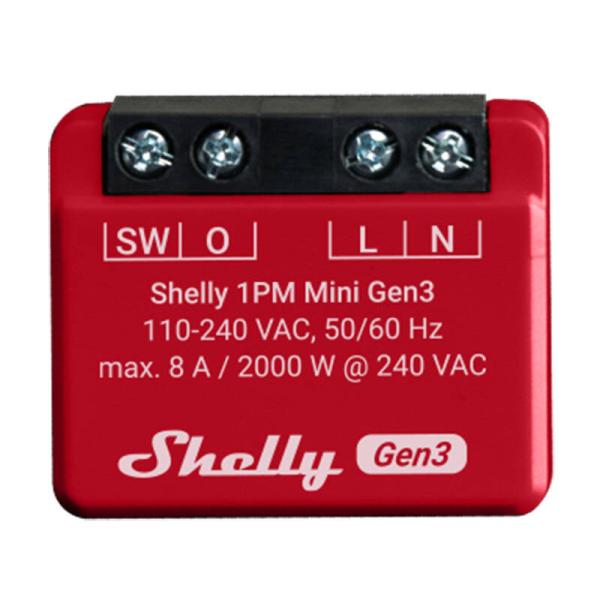 Krmilnik Shelly 1PM Mini Gen3 WiFi/Bluetooth