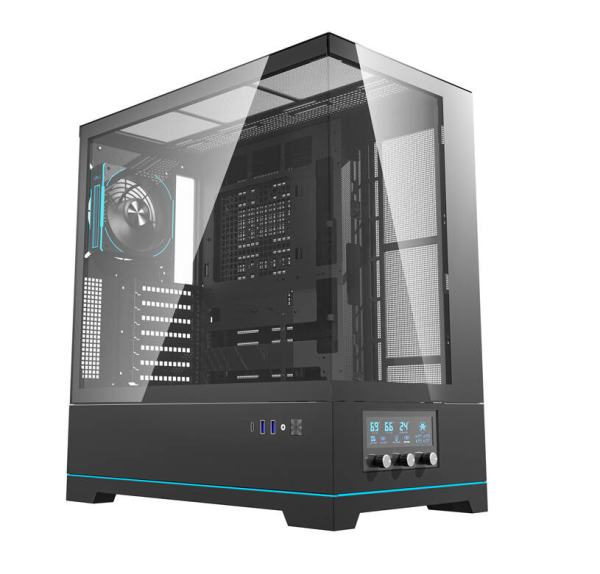 Računalniško ohišje Darkflash DY451 PRO (črno) + 1 ventilator