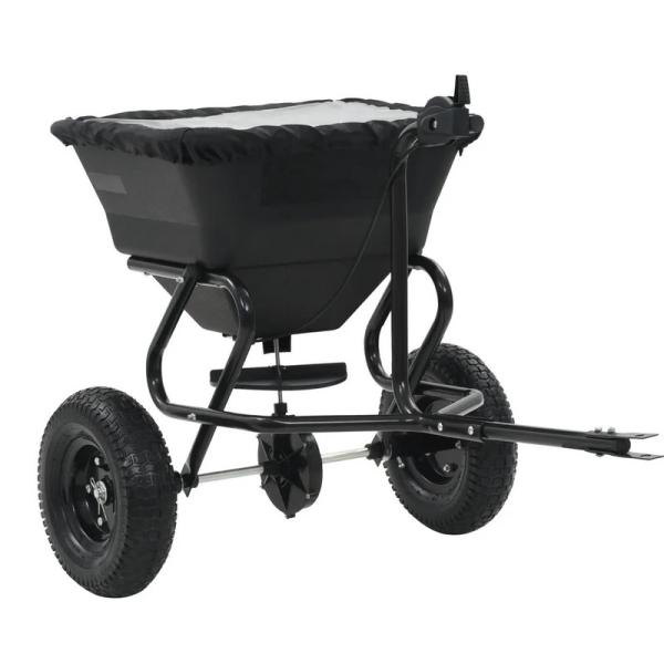 Vlečni posipalec / sejalec PVC in jeklo 125x74x79 cm 45 L