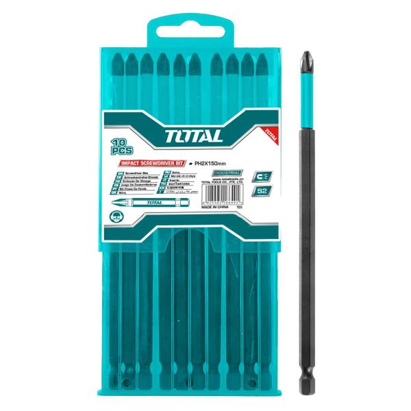10-delni set udarnih nastavkov za izvijač 150mm/ INDUSTRIAL (TACIM16PH263)